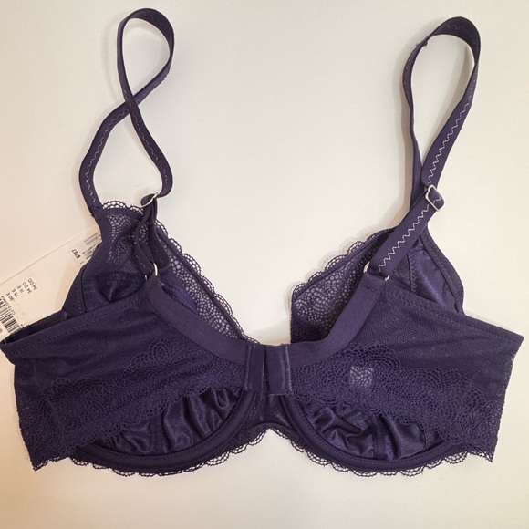 Chantelle Blue Lace Underwire Bra 34DD - Picture 4 of 5